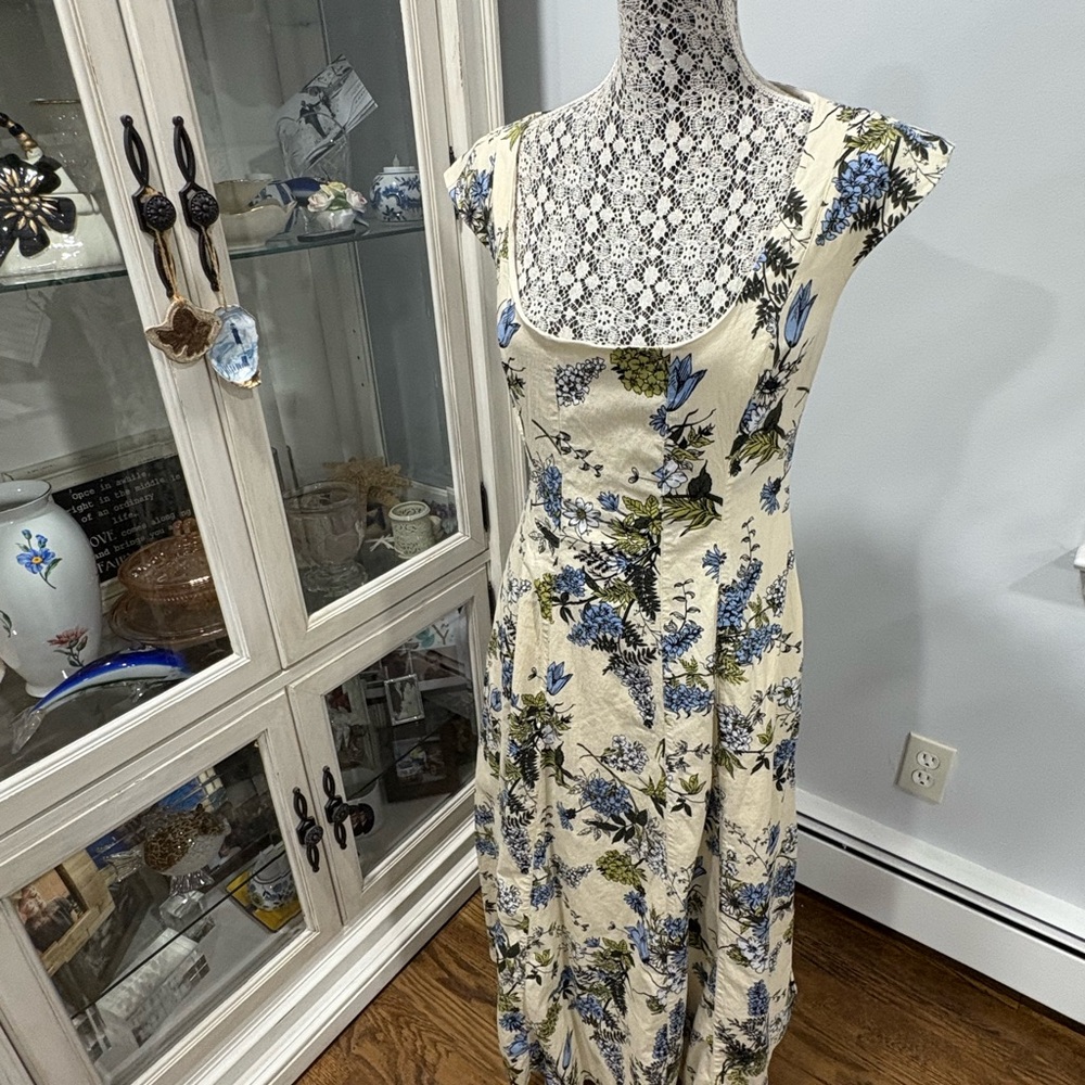 Abercrombie & Fitch Blue Floral Midi Dress - Picture 2 of 11